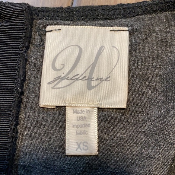 5 for $25 Julienne W Weston Black Lace Overlay peplum top 3/4 sleeve‎ - Picture 4 of 9